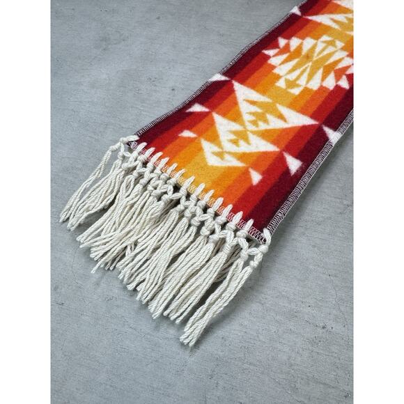 Pendleton Aztec Reversible Fringe Wool Blanket Scarf - Picture 2 of 10